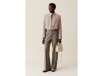 Pantalon tailleur droit taupe