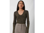 Pull décolleté en maille lurex