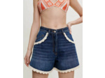 Short en jean finitions crochets