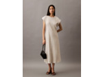 ROBE MIDI EN LIN ÉLASTIQUE