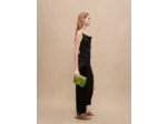 Robe longue drapée fendue