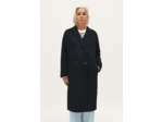 Manteau laine mi-long bleu marine