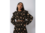 Robe à volants en jacquard imprimé