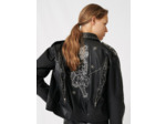 Blouson en cuir western à studs