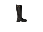 Bottes en cuir à boucle