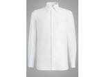Chemise Blanche En Coton Pinpoint Coupe Droite