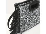 Pochette M Duo en sequins et cuir