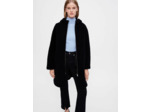 Manteau en peau lainée laine et cuir