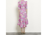 Robe longue asymétrique en jacquard