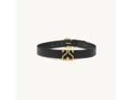 Ceinture en cuir avec logo double S