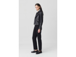 Veste cuir lisse cintrée