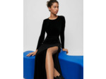 Robe en velours fendue