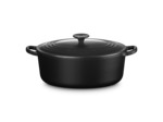 Cocotte ovale 29cm en fonte émaillée noire