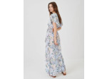 Robe asymétrique en satin imprimé