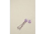 Boucles d'oreille fleurs parme
