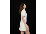 Robe façon tweed contrastée