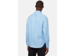 Chemise Bleu Clair En Lin Coupe Droite