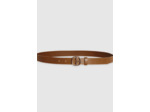 Ceinture cuir monogramme marron