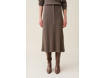 Jupe plissée boutonnée mi-longue