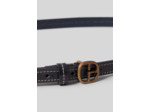 Ceinture cuir contrastée