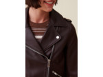 Veste cuir lisse cintrée