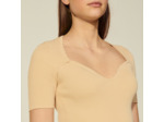 Top en maille à décolleté bustier