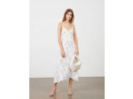 Robe à bretelles en jacquard imprimé