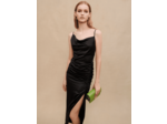 Robe longue drapée fendue