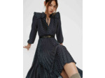 Robe en satin plissé mini pois Clover