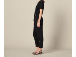 Pantalon taille haute ornée de boucles