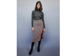 Jupe fendue en jacquard imprimé