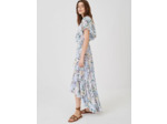 Robe asymétrique en satin imprimé