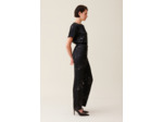 Pantalon sequins brodés noir