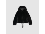 Veste à capuche en fausse fourrure
