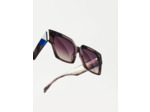 Lunettes de soleil carrées brunes