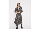 Robe longue imprimée brodée de sequins