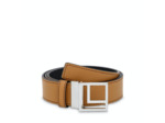 Logo Carré L - Ceinture réversible - Noir/Camel