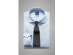 Chemise Bleu Clair En Coton Stretch Coupe Droite