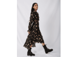 Robe à volants en jacquard imprimé