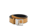 Logo Carré L - Ceinture réversible - Noir/Camel