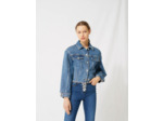 Blouson en jean lacé au dos façon corset