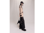 Manteau court bicolore