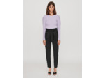Pantalon taille haute et ceinturé