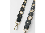 Bandoulière en cuir à oeillets et studs