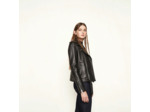 Blouson en cuir avec ceinture