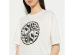T-shirt à message printé contrasté