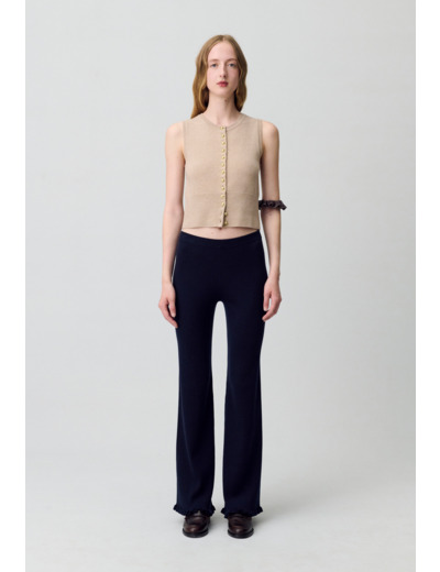 Pantalon flare maille