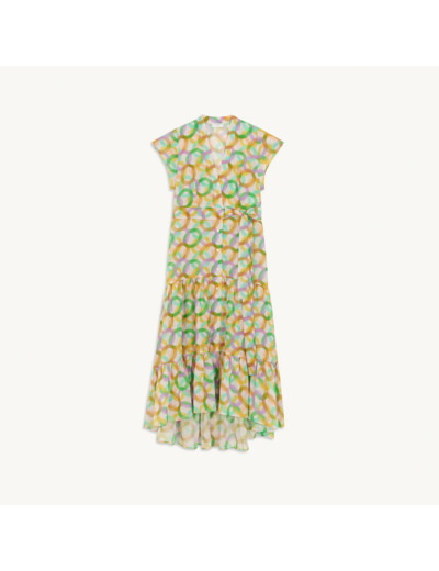 Robe longue sans manches imprimée