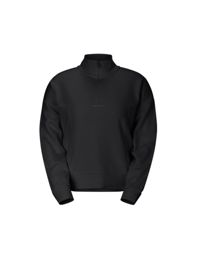 Sweat semi-zippé Femme HALFZIP Noir