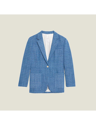 Veste en denim jacquard